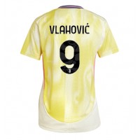 Maglia Calcio Juventus Dusan Vlahovic #9 Seconda Divisa Donna 2024-25 Manica Corta